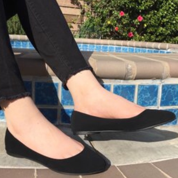 Soda Kreme Black Round Toe Comfortable Ballet Flat - Picture 4 of 8